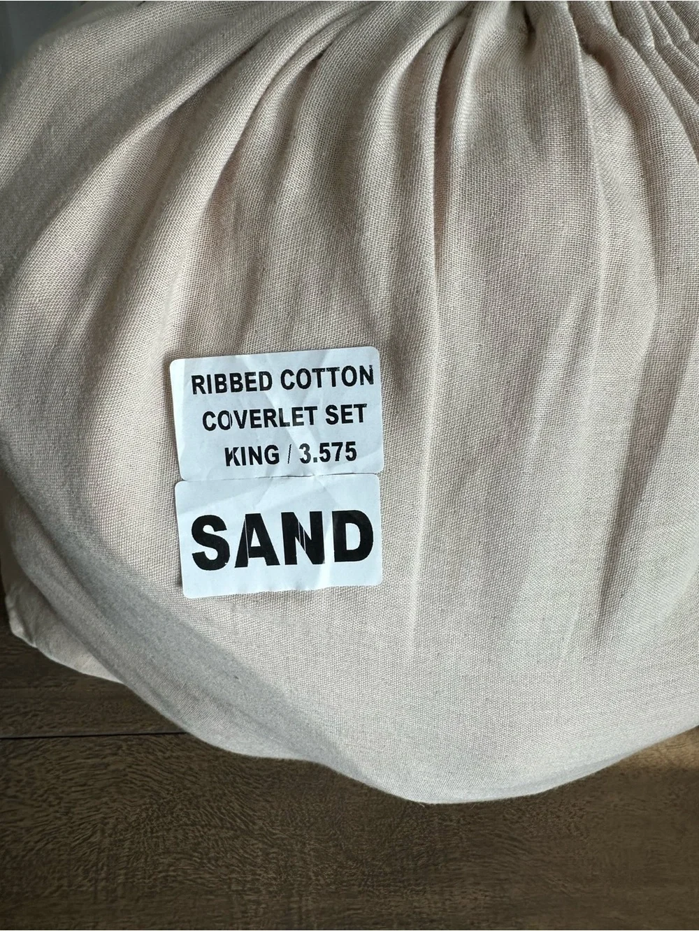 NWOT Quince Cotton Ribbed Coverlet Set